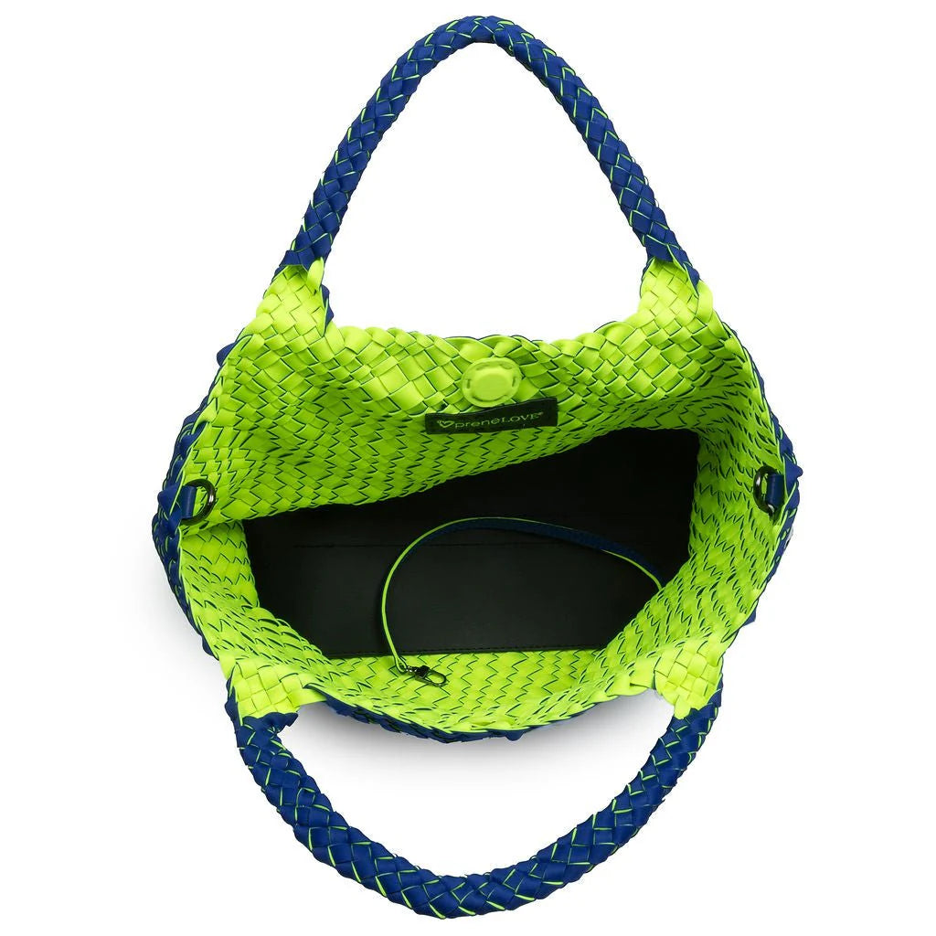 preneLove London Large Woven Neoprene Tote Bag with Wrist Clutch Cobal